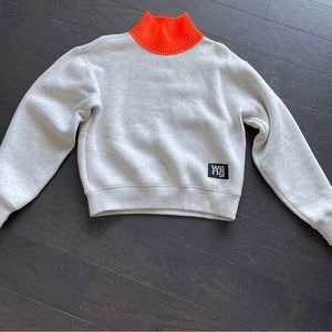 Authentic Alexander Wang grey orange sweater cotton womens xs